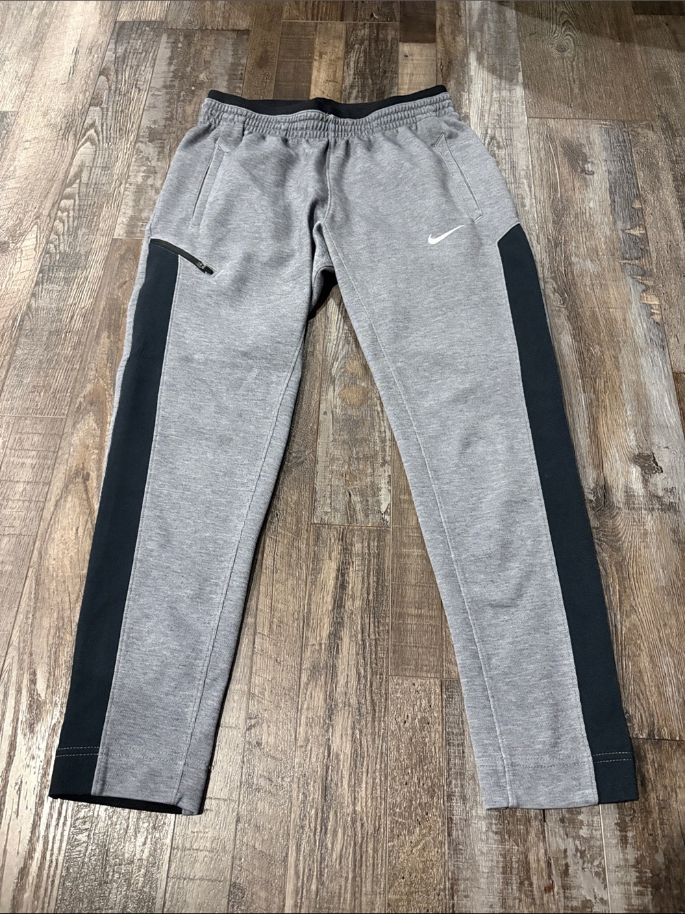 Nike Gray Jogger Pants with Black Side Panels